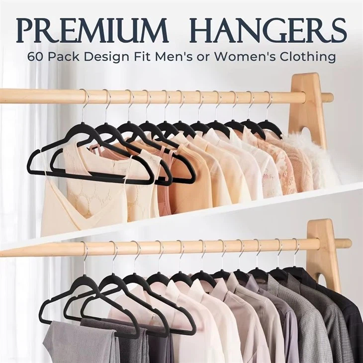 Black Velvet Non Slip Hangers high quality